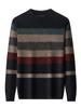 All Match Knitted Color Block Sweater, Men's Casual Warm High Stretch Crew Neck Pullover Sweater For Men Fall Winter