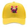 Valentine Day Pug Dog Heart Glasses Hearts Graphic Sandwich Baseball Cap Unisex Women Sun Cap Outdoor Workouts Hat