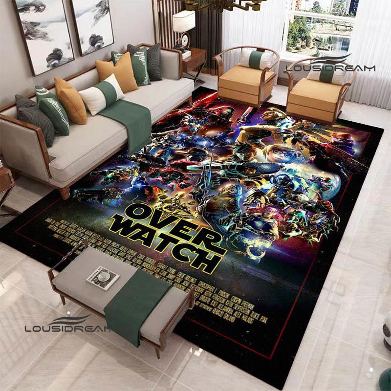 2026 Game Overwatch Printed Carpet Game Room Bedroom Non -slip Carpet Photography Prop Kawaii Rug Area Rug Birthday Gift