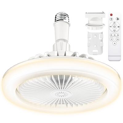 TENKOO&YOU Ceiling Fan Light [Small & Ultra-Compact] 6 Tatami Mat Size 24W 2000lm LED Fan with Lighting, Forward/Reverse Rotation, Wall Switch Memory