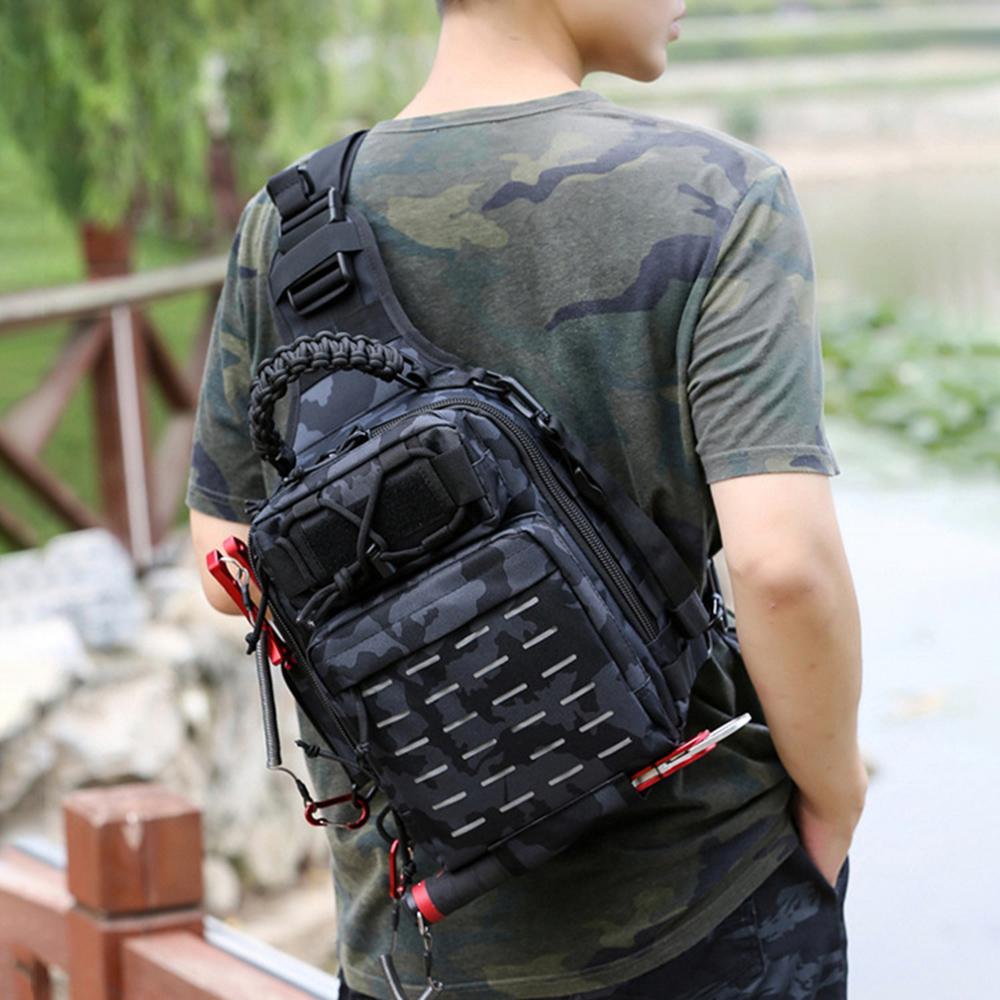 Fishing Sling Bag Fishing Tackle Storage Bag Tool Bag for Fishing Hiking Hunting Camping