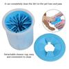 Soft Gentle Silicone Solid Color Pet Dog Paw Cleaner Cup Foot Washer Tool (Blue)