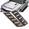 2pcs Universal Hood Vents Louver Air Cooling Spoiler For Mustang Flow Intake Hood Self-Adhesive Louver Cooling Panel Black