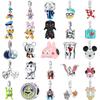 Miniso Disney Original Silver 925 Donald Duck Winnie Piglet Charms Fit Bracelet Beads Mike Wazowski Charms for Jewelry