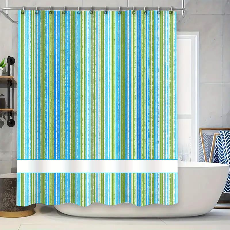 

Brightly colored geometric shower curtain with modern design for bathroom decor waterproof fabric, easy maintenance (Item No: CH 90x180cm