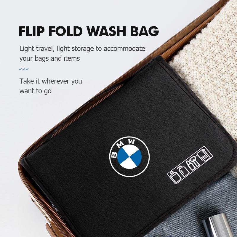 For BMW Portable Car Toiletry Bag Cosmetic Organizer Case Travel Organizer Bag E87 E70 E91 E30 G20 E92 E93 E60 E46 E90 G30 E53