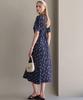 LUSIDA Drawing Pattern Dress - Navy