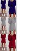 Luxurious Womens Jumper Knitted Sweaters Dress With Solid Casual Long Sleeves