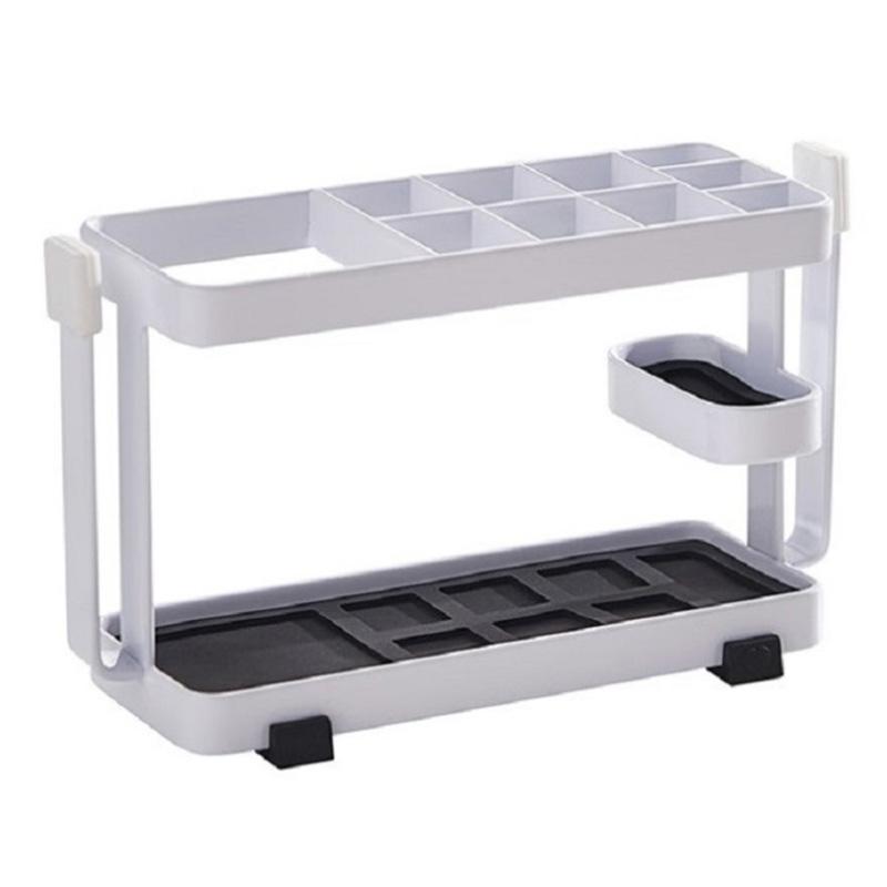 Toothbrush Holder Metal+Silicone Wall-Mounted Toothpaste Cup Hanger for Bathroom