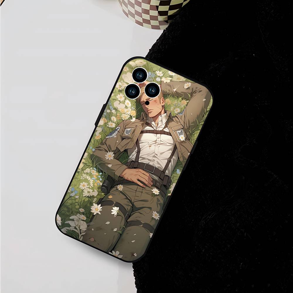 Erwin Smith Anime Phone Case For IPhone 17 Air 16 15 14 13 Pro Max 11 12 Black Silicone Cover