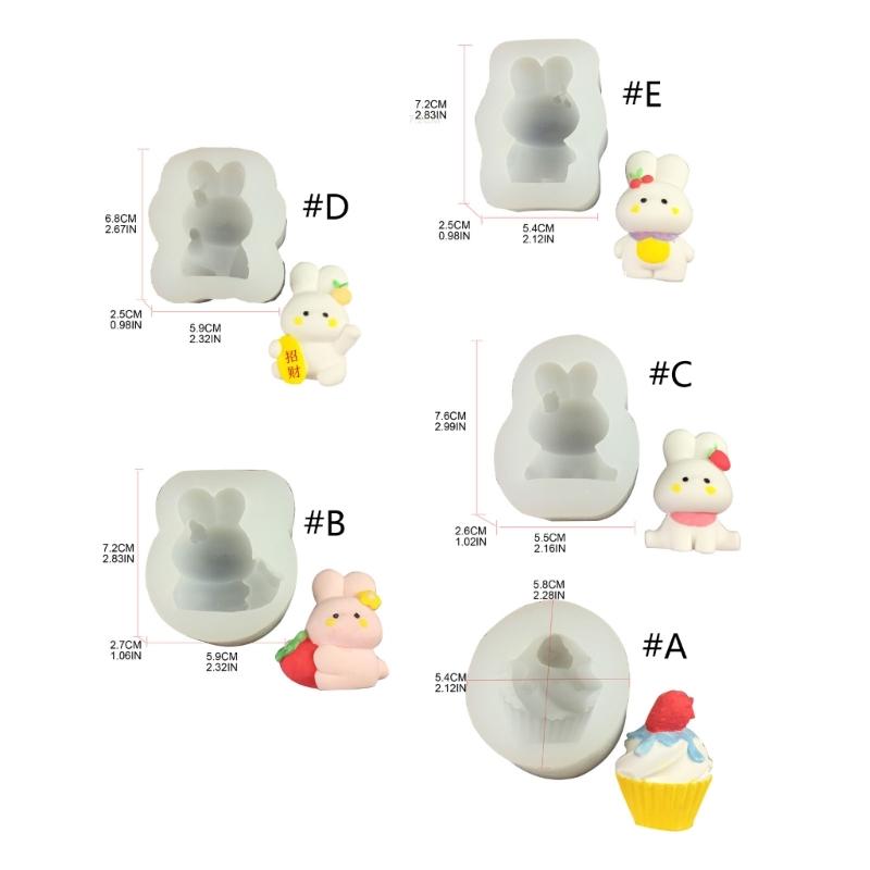 Cartoon Rabbit Silicone Chocolate Mould Cake Decorating Baking Accessories