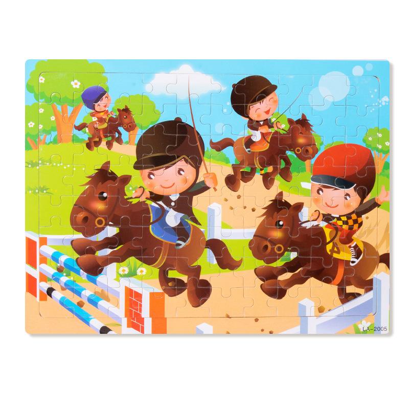 Wooden puzzle children animal cartoon fairy tale plane puzzle baby early education puzzle building block toy