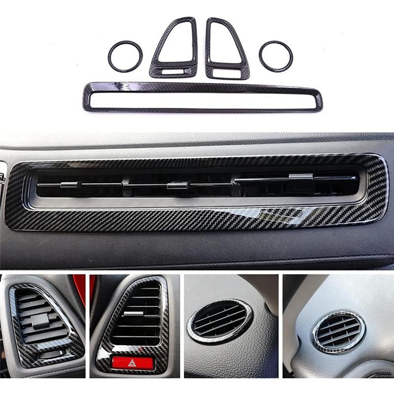 15 Piece Center Consoles Panel Air Outlet Steering Wheel Trim ABS Car Accessories For Honda HRV 2015-2022