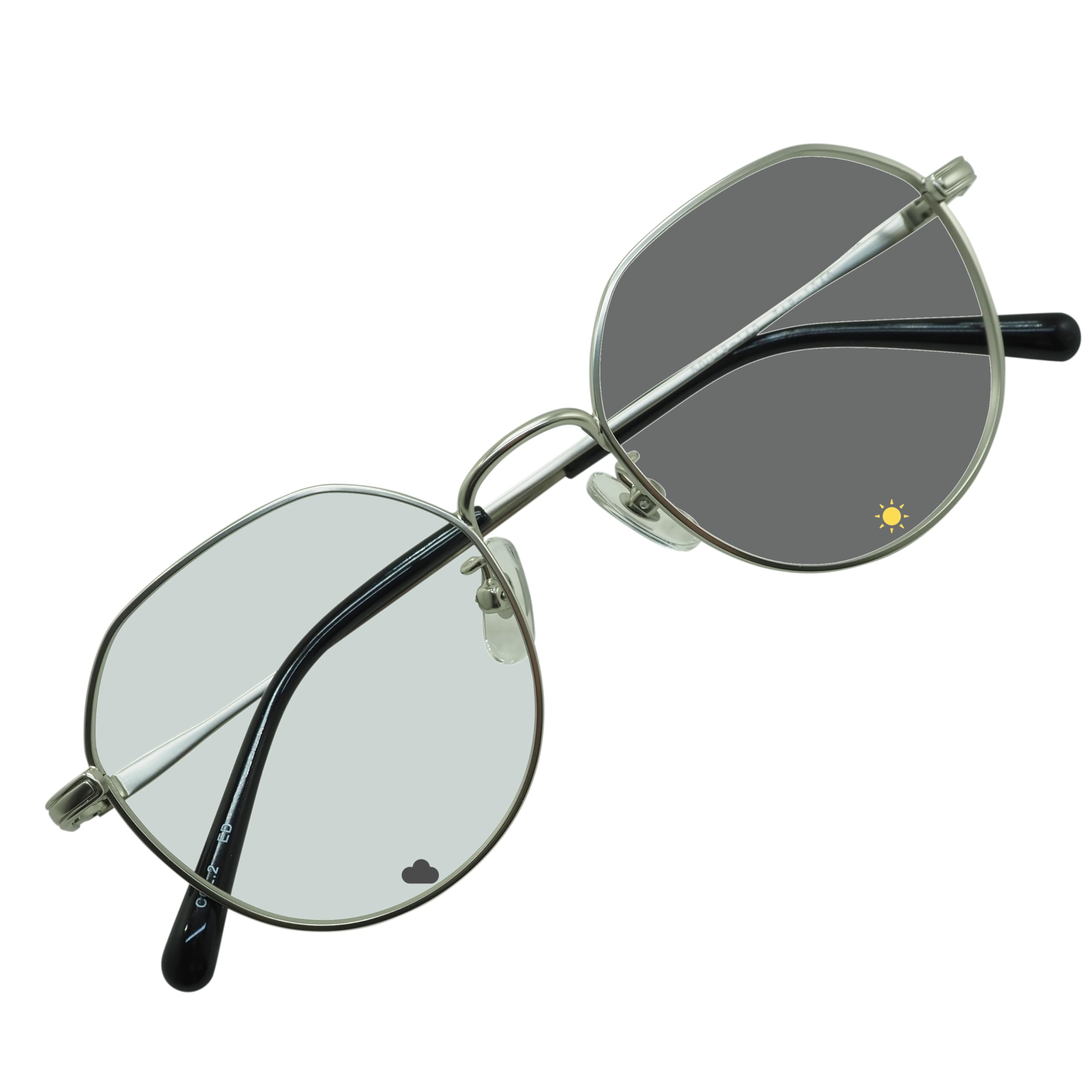 

[OTC.web] TAR1040HC Polarized Photochromic Sunglasses, Crown Panto Style, Classic Retro Vintage, Stylish, Men s, UV Protection, Metal Nose Pads