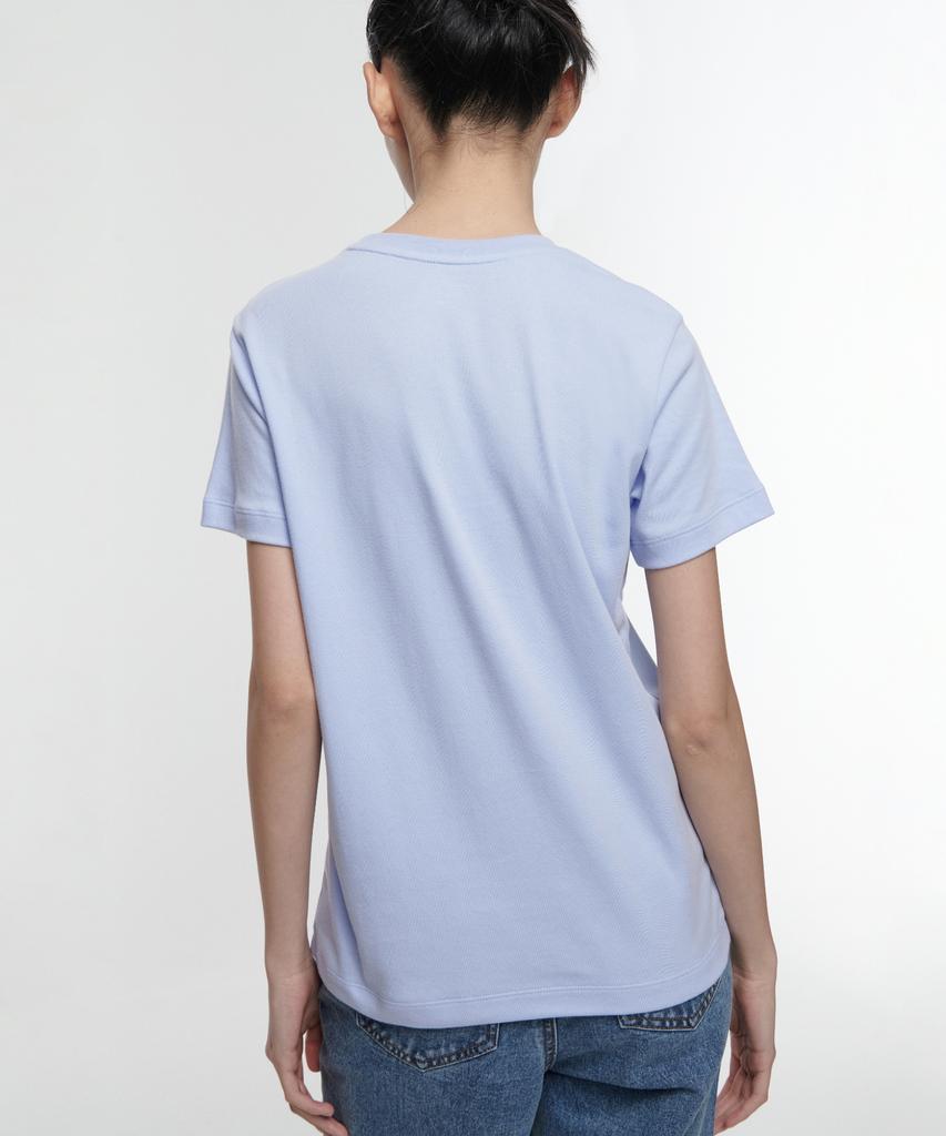 MUSINSA STANDARD WOMAN Women'S Basic Crew Neck T-Shirt [Serenity Blue]