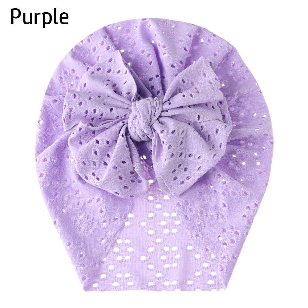 Měkký kojenecký batolecí síťovaný klobouk Dětský novorozenecký klobouk s velkou mašlí Dětská čepice Bonet Čepice Turbanová čelenka