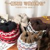Knitted Hat Women's Winter Warm Balaclava Autumn and Winter Hat Winter Wool Hat Bag Hat