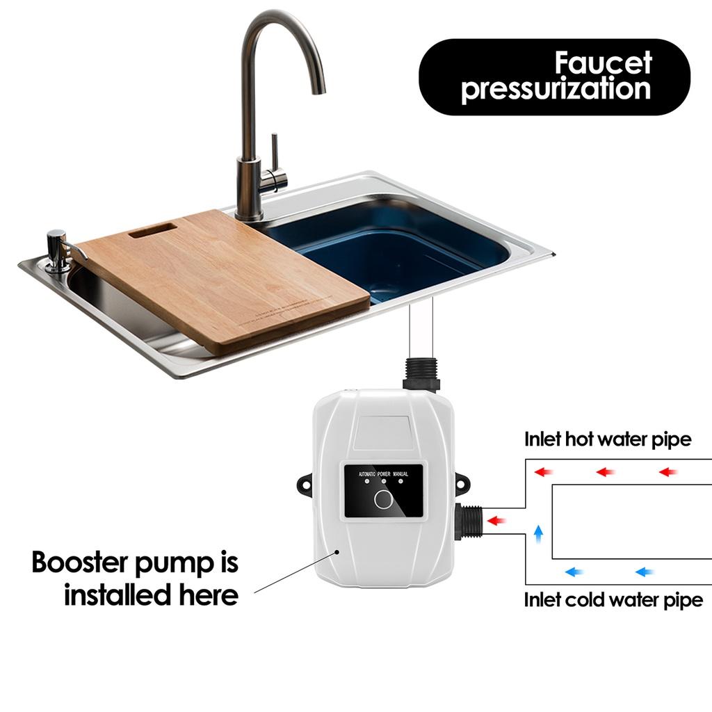 DC 24V 150W Pressure Booster Pump Auto Water Pump Connector Household For Tapwater Kitchen Sink Shower Head Booster Pump Kit