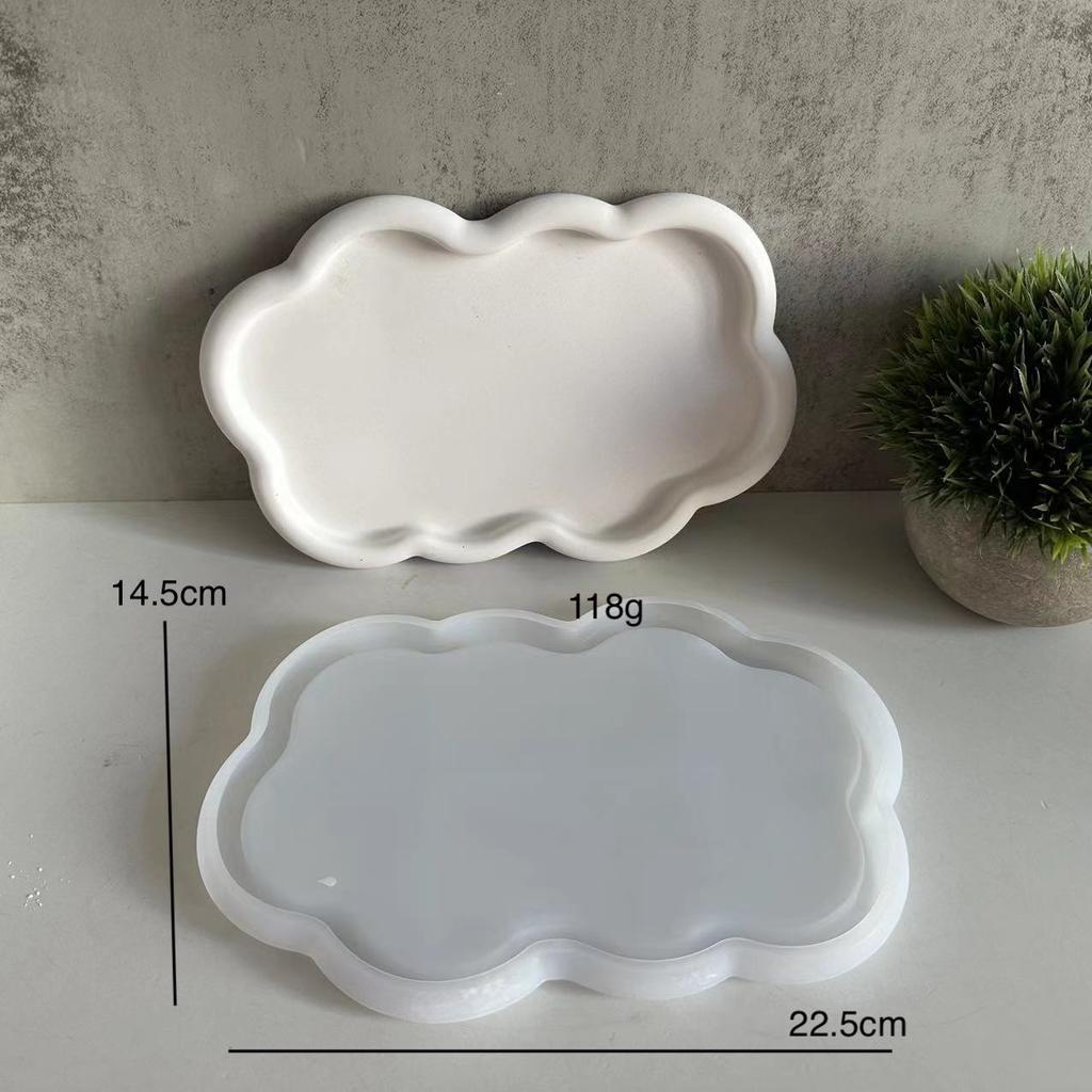 DIY Double Love Tray Silicone Mold Irregular Saucer Large Tray Plaster Drop Glue Mold