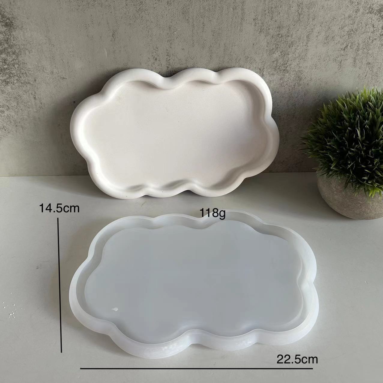 

Сделай сам Двойная любовь поднос Силиконовая форма Неправильное блюдце Большой поднос Гипсовая форма для заливки клеем