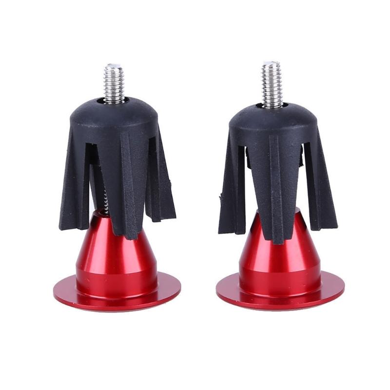 

1 Pair Aluminum Alloys Bike Handlebars End Plugs Bicycles Bar End Caps for Most Bicycles Bike Part красный