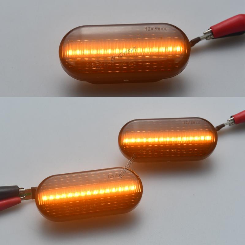 2PCS Dynamic Side Marker Light Side Signal Lights For SEAT Ibiza 6L 2002-2008 For VW Bora 1998-2005