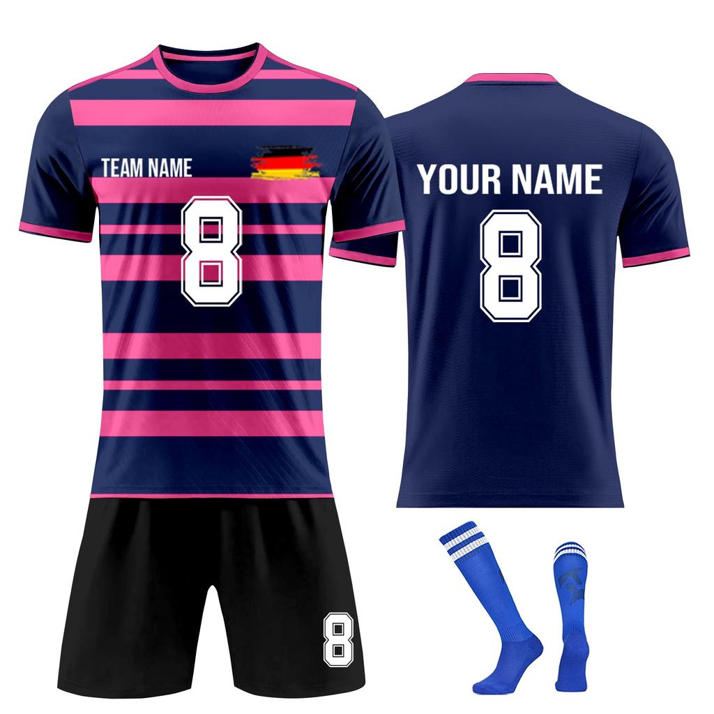 Personalised Shirts Kit Mens Girls With Name Number Custom Football Jerseys For Boys Training Suit