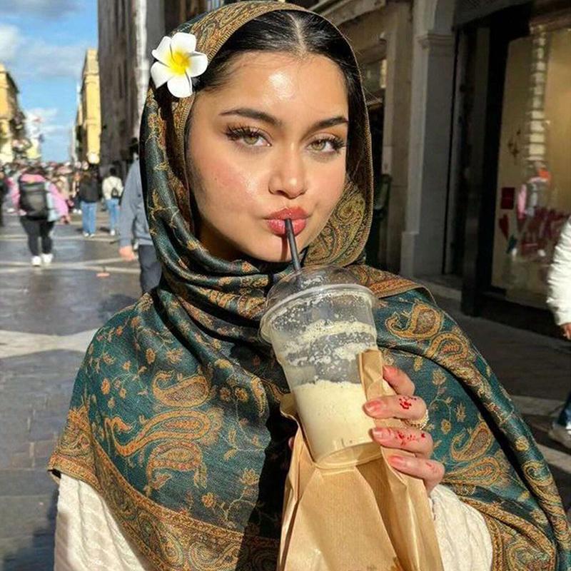 

Богемский Хиджаб Шарф Длинный Мусульманский Платок Женский Шарф Дышащий Мягкий Тюрбан Повязки На Голову Для Женщин Повязка На Голову Люксовый Бренд one size