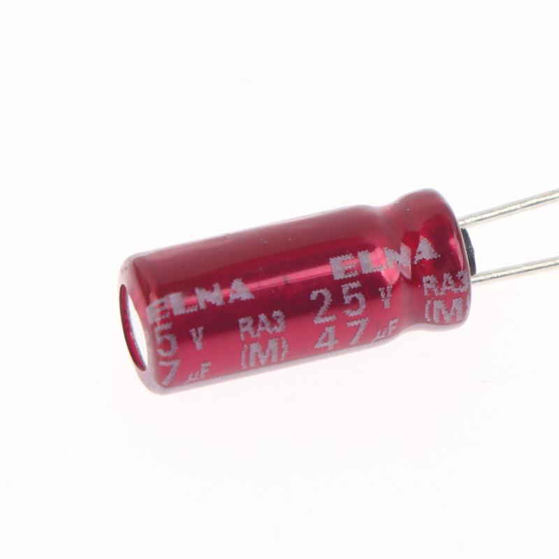 10/30/50Pcs Elna 25V47Uf Silmic Ii Series 5X11Mm Ce85°C Fever Audio Electrolytic Capacitor 25V47Uf Copper Pin Capacitors