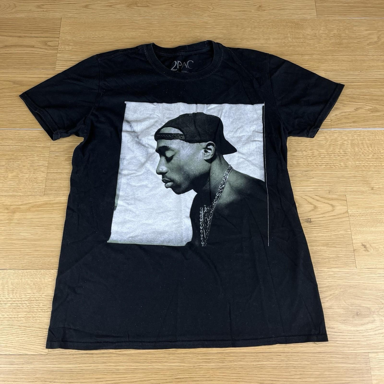 Мужская черная футболка с графическим принтом 2Pac Tupac Shakur, размер S, 2019, официальная Bravado S