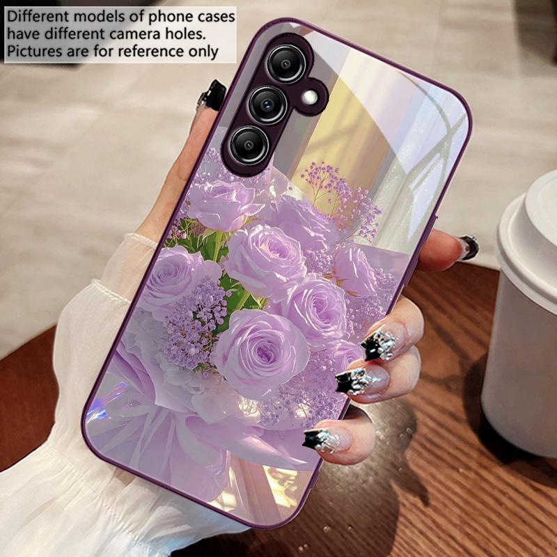 

Лепестки сине-розовых роз Для Samsung A 73 72 71 A70 56 55 54 A53 52 A51 A50 42 A35 A34 33 32 31 26 25 24 23 22 30 стеклянный чехол для телефона Galaxy A31