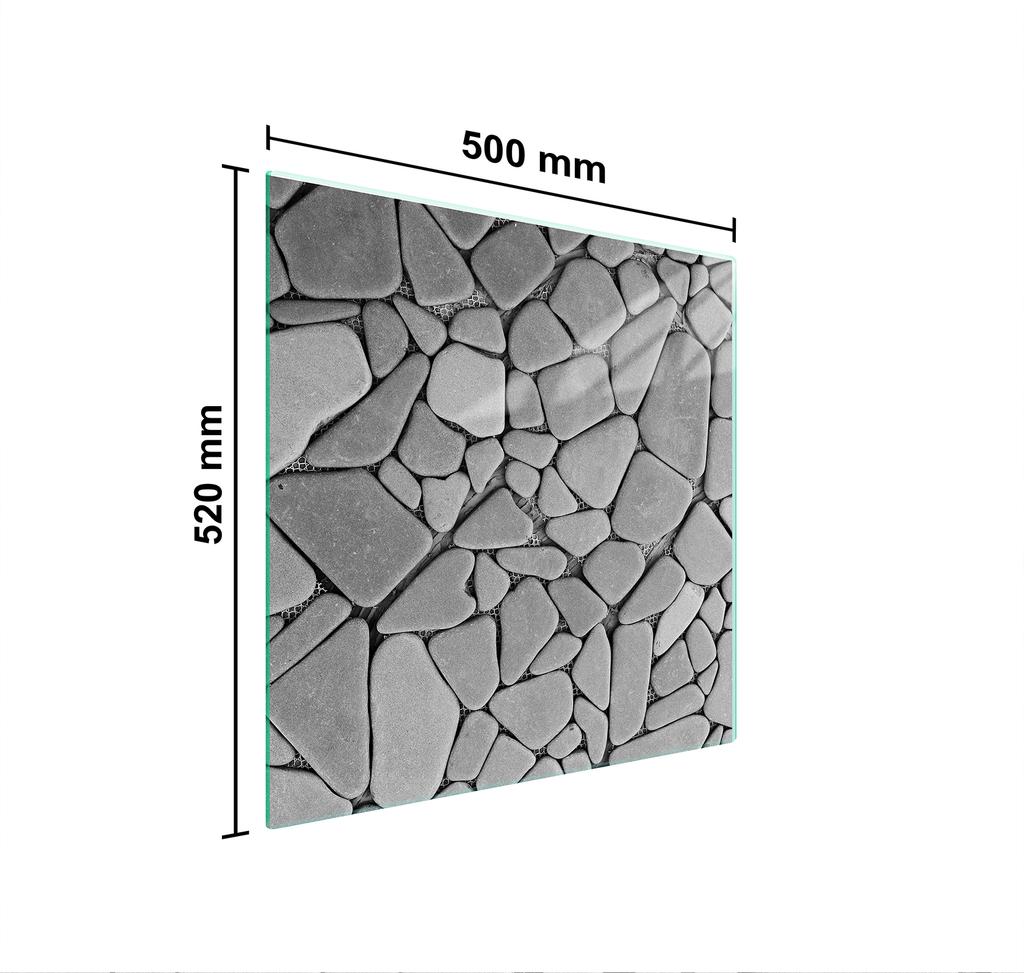 Glass protective plate for the stove 50x52 View