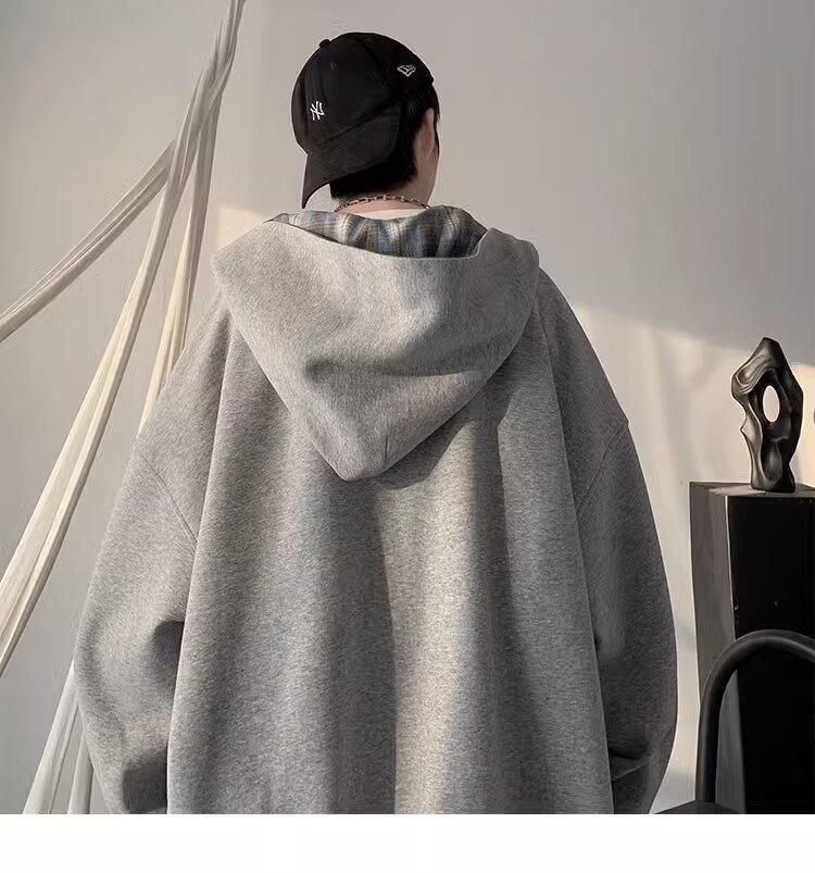 Cardigan con cappuccio retrò da uomo - Streetwear casual primavera/autunno