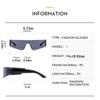 Flat Top Shield Fashion Punk Sunglasses Women Y2K Sun Glasses Men Mirror One Piece Eyewear 2000S 90S Goggles