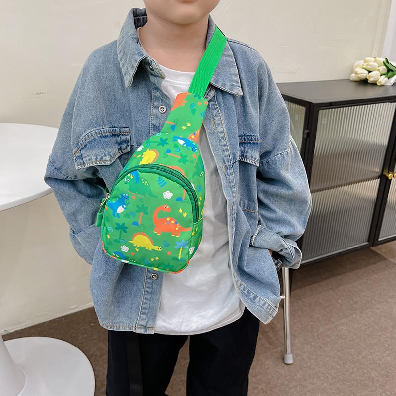 High Quality Children's Dinosaur Chest Bag Cute Cartoon Print Sling Bag For Kids