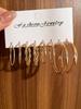 Boucles d'Oreilles Créoles Lisses Torsadées - Design Rétro, Finition Haut de Gamme, Style Niche Riz Sept Grains