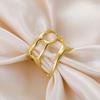 Cazador Adjustable Geometric Rings for Women Stainless Steel Punk Y2K Jewelry Gold Plated Open Finger Rings 2026 Trend