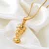Anniyo 3.1CM Ancient Queen Egyptian Pendant Necklaces Egypt Nefertiti Head Portrait Jewelry African #240406