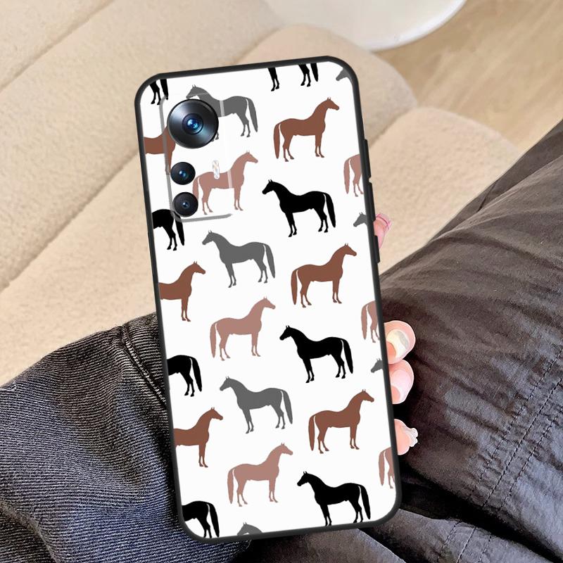 Horse Pony Pattern For Xiaomi 17 Pro Max 13 14 15 Ultra 13T 14T 15T Pro Case For POCO X7 X3 X5 X6 F5 F6 F7 Pro
