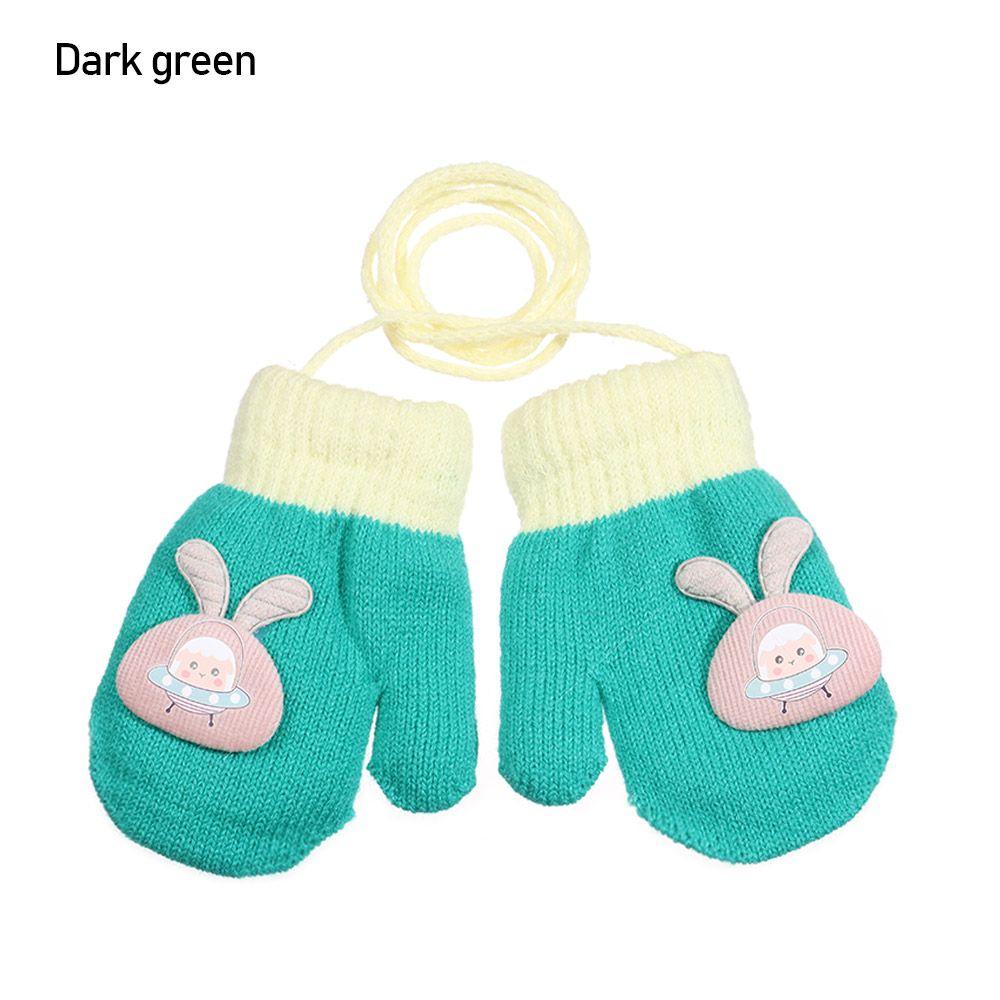 Thicken Mittens for Children Kids Mittens Winter Cute Knitted Gloves Toddler Warm Rope 1-6Years Boy Girl Baby Hand Gloves