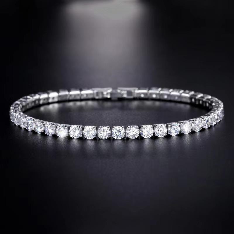 New 925 Sterling Silver Bracelet AAA Zircon High Quality Romance Bracelet Chain For Women Engagement Party Wedding Jewelry Gift
