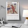 WTEMPO Ugly Medieval Animals Printed 2026 Funny Wall Calendar 12-Month Spiral Wall Planner with Thick Paper Monthly Layouts Humorous Pattern Design