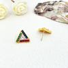 Personalized Triangular Full Drill Stud Earrings Design