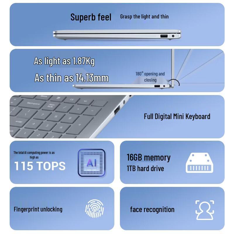 Dell Inspiron 16 Plus DB16250 16-inch Laptop (CN version)