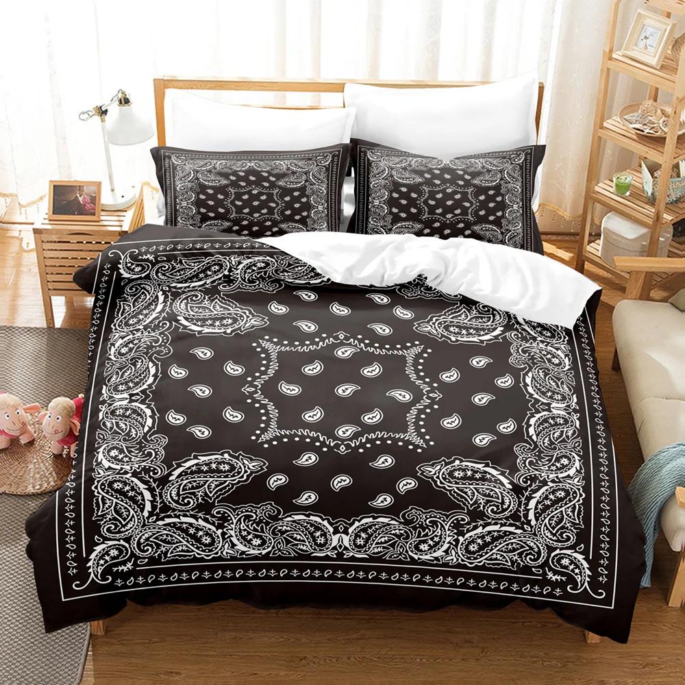 3pcs Duvet Cover Set (1xDuvet Cover + 2xPillowcase Without Core) Totem Print Bedding Set Comfortable Duvet Cover For Bedroom