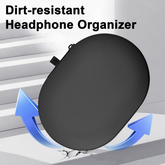 Headphone Storage Bag Water-resistant Wear-resistant Dirt-resistant Universal Earbuds Protector with Zipper Closure