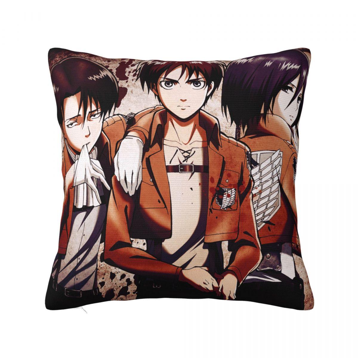 

Levi Manga Collage Pillow Cases Attack on Titan Shingeki no Kyojin Best Cushion Covers Zipper Decor Pillowcase for Home 45x45cm 30cm x 30cm