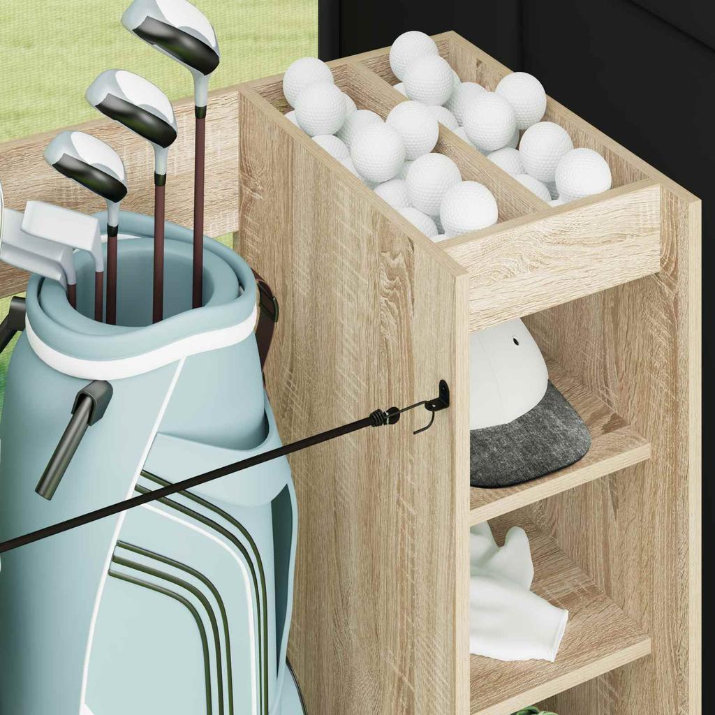 Golftafelkast met Wielen Uni Sonoma Eiken 90 x 45 x 98 cm