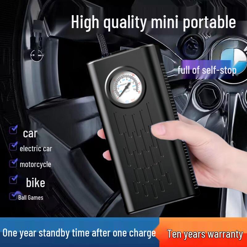 Portable Electric Tire Air Pump for Cars - Handheld, Durable, Compact, Smart Home Compatible