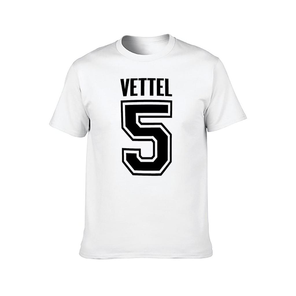 Vettel 5 T-Shirt schwarzes Baumwoll-T-Shirt schlicht für Mann Paket Herren-T-Shirt Grafik-T-Shirt